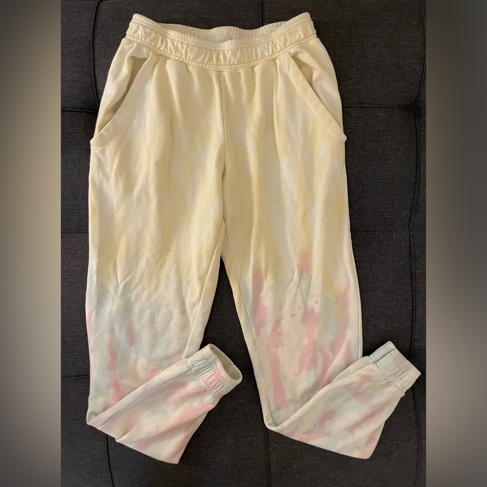 Allsaints the dye jogger pippa yellow pink xs size 4